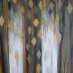 Birch Trees Abstract Oil Painting - LovettSmith Design
