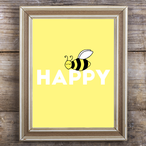 Bee Happy Print - LovettSmith Design